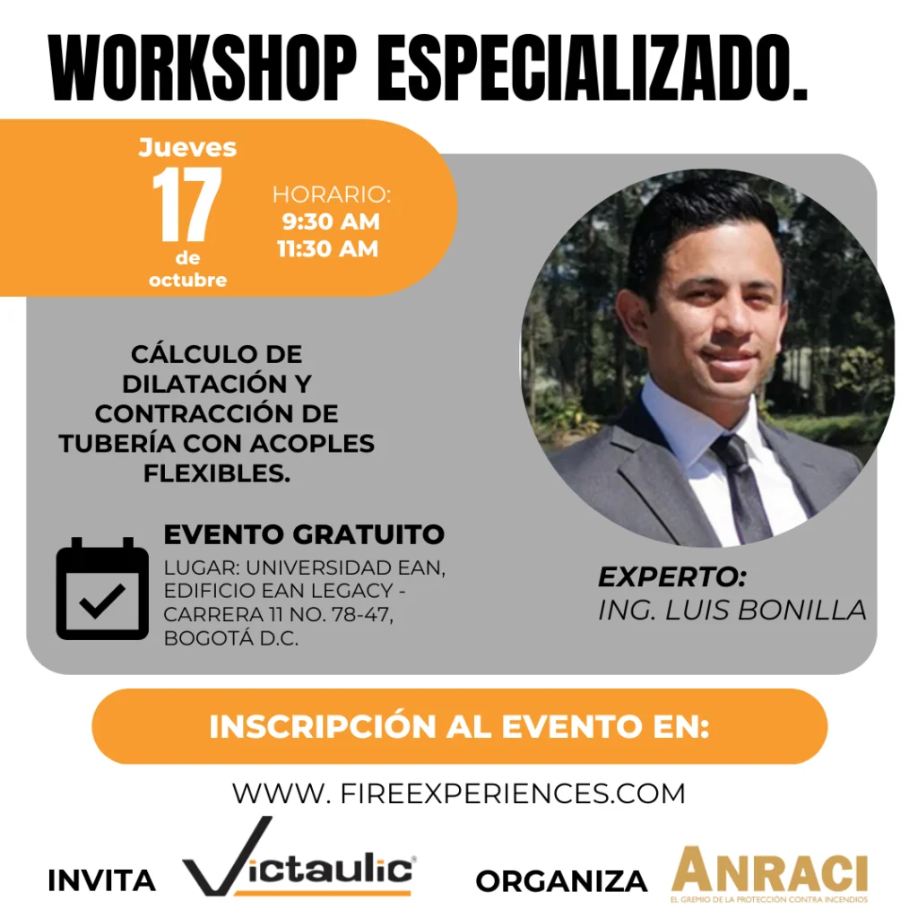 Cálculo de dilatación y contracción de tubería con acoples flexibles.