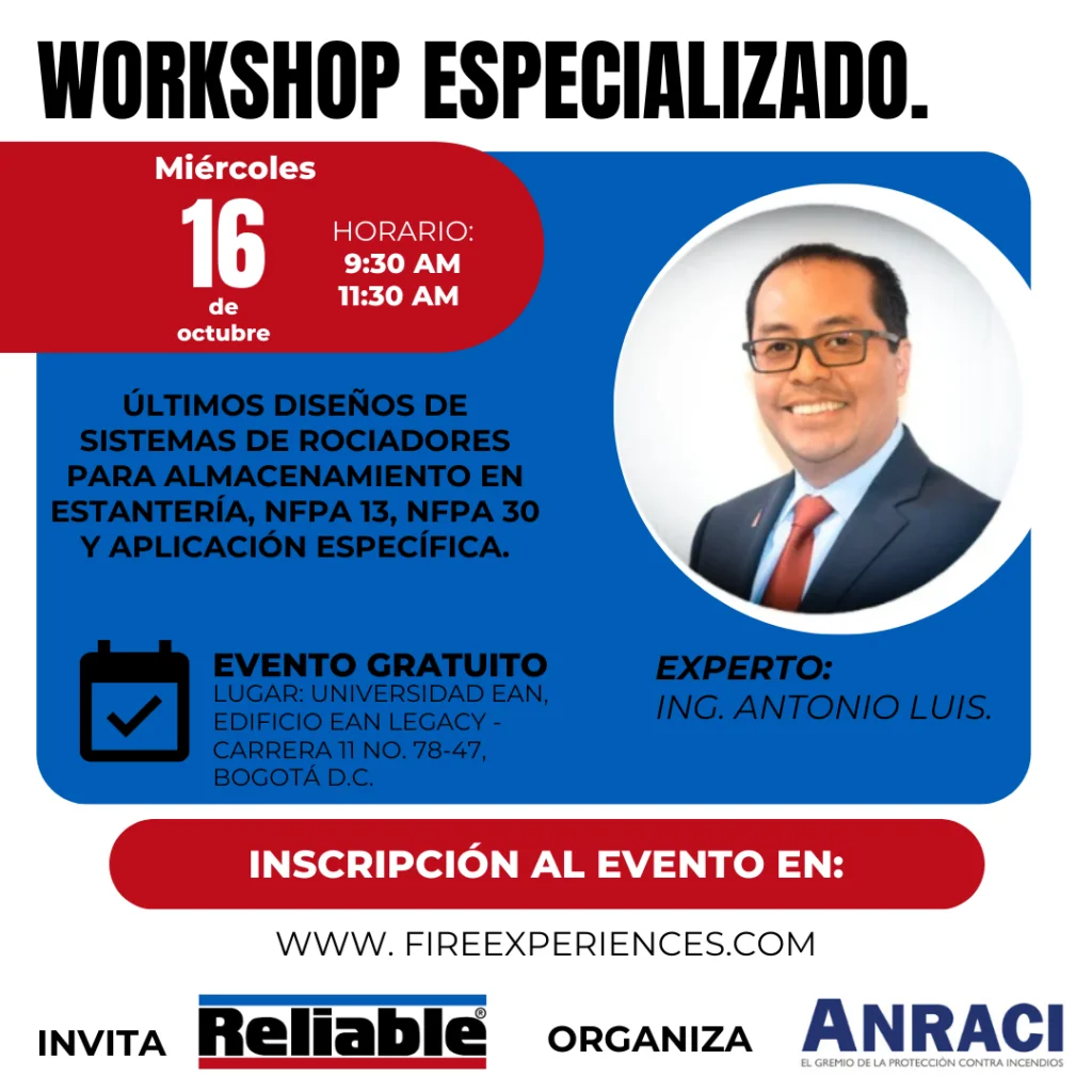 Últimos diseños de sistemas de rociadores para almacenamiento en estantería, NFPA 13, NFPA 30 y Aplicación específica.