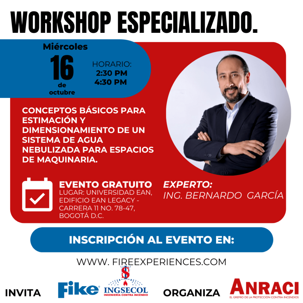 Conceptos básicos para estimación y dimensionamiento de un sistema de agua nebulizada para espacios de maquinaria.