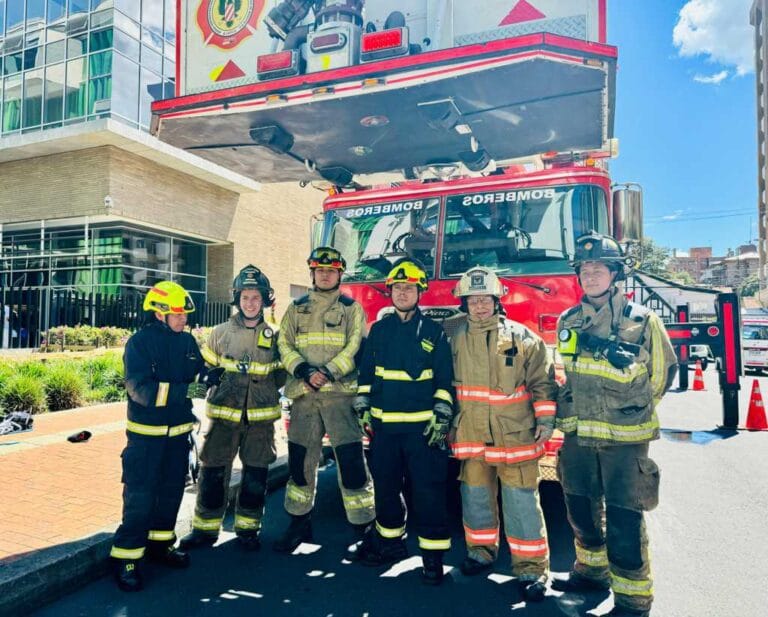 Simulacro Cuerpo de Bomberos Oficial de Bogotá fire experiences anraci 2024